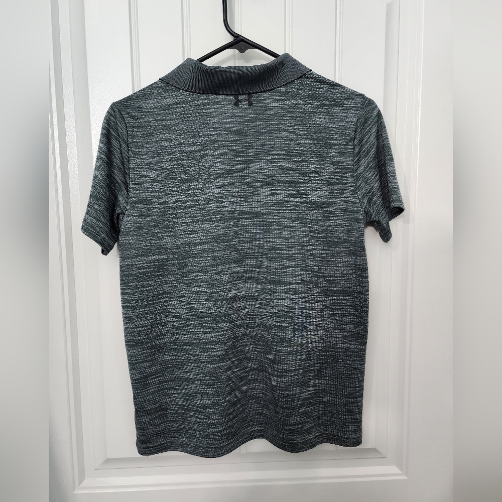 Under Armour Boys' Performance Polo Heather Grey, Size Youth Large - Picture 3 of 5